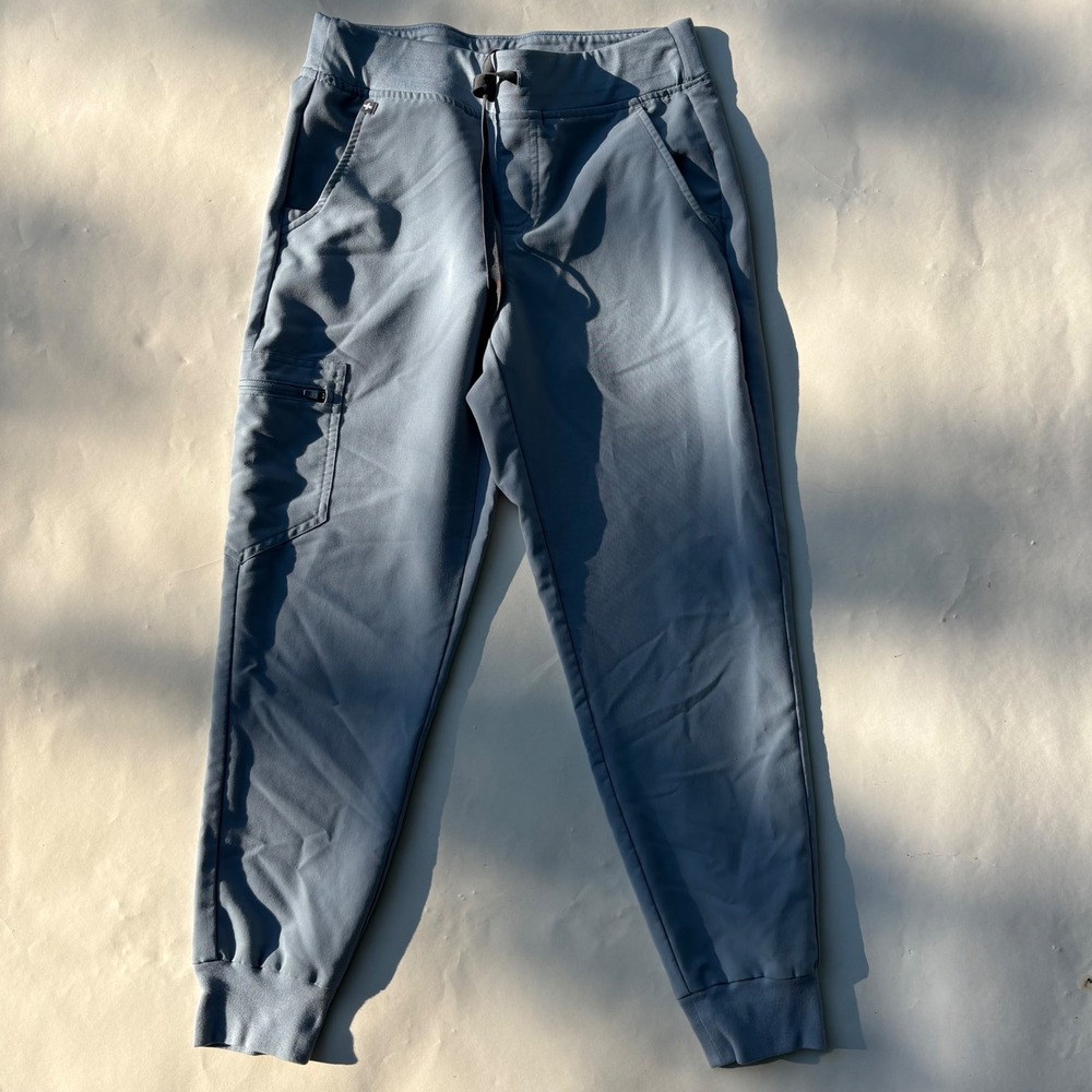 FIGS Zamora Jogger Scrub Pants Ceil Blue Womens Small Slim Fit Joggers